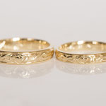Eheringe 14 kt Gelbgold graviert