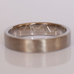 Ehering 14 kt Weissgold Innengravur Berge