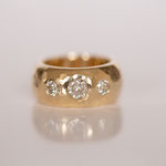 Verlobungsring 14 kt Gelbgold mit Brillanten