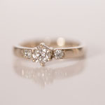 Verlobungsring 14 kt Weissgold mit Diamant 