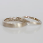 Eheringe 14 kt Weissgold mit Innengravur Fingerabdruck 