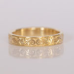 Eheringe 14 kt Gelbgold graviert