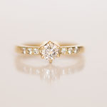 Verlobungsring 14 kt Gelbgold mit Diamant 