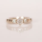 Verlobungsring 14 kt Weissgold mit Diamant 