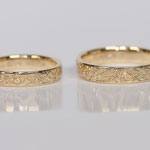 Eheringe 14 kt Rosegold graviert