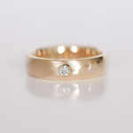 Eheringe 14 kt Gelbgold hochglanz poliert und diamantiert