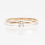 Verlobungsring 14 kt Gelbgold mit Diamant 