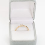 Verlobungsring 14 kt Gelbgold mit Diamant 