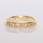 Eheringe 14 kt Gelbgold mit Diamanten undgraviert