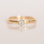 Verlobungsring 14 kt Gelbgold mit Diamant 