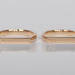 Eheringe 14 kt Rosegold mit Gravur