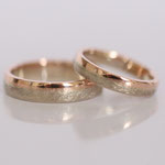 Eheringe 14 kt Rotgold diamantiert und hochglanz 