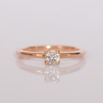 Verlobungsring 14 kt Rotgold mit Diamant 