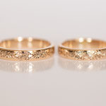Eheringe 14 kt Rotgold graviert
