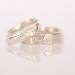 Eheringe 14 kt Weissgold graviert
