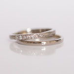 Eheringe 14 kt Weissgold mit Diamanten