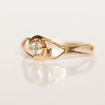 Verlobungsring 14 kt Gelbgold mit Diamant