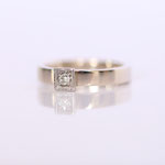 Verlobungsring 14 kt Weissgold mit Diamant