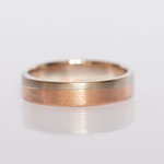 Eheringe 14 kt Weiss-, und Rotgold Sinusring
