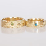 Eheringe 14 kt Gelbgold mit Gravur Weltkarte