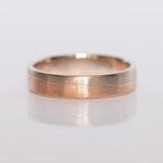 14 kt Weiss-, und Rotgold Sinusring