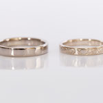 Eheringe 14 kt Weissgold mit Gravur und glänzend