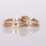 Eheringe 14 kt Weiss-, und Rotgold