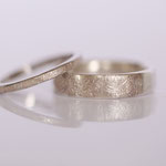 Eheringe 14 kt Weissgold kreisdiamantiert 