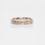 Eheringe 14 kt Weissgold graviert