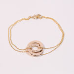 Armband 18 kt Rosegold mit Geburtsdatum der Kinder 