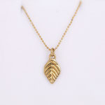 14 kt Gelbgold Kette Blatt