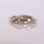 Eheringe 14 kt Weissgold verschlungen