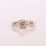 Verlobungsring 14 kt Weissgold mit Diamant 