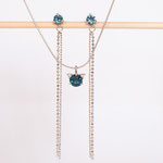 Topaz Set Kette und Ohrringe