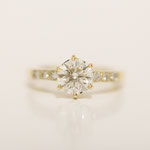 Verlobungsring 14 kt Gelbgold mit Diamant 