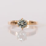 Verlobungsring 14 kt Rosegold mit Aquamarin