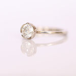 Ring14 kt Weissgold mit Diamant 