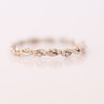 Ehering 14 kt Weissgold Kugelring gedreht