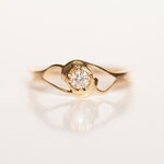 Verlobungsring 14 kt Gelbgold mit Diamant