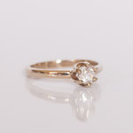 Verlobungsring 14 kt Weissgold mit Diamant