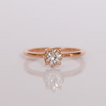 Verlobungsring 14 kt Rotgold mit Diamant