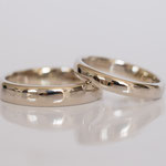 Eheringe 14 kt Weissgold glatt und glänzend