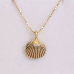 14 kt Gelbgold Muschel mit Perle