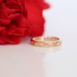 Eheringe 14 kt Rotgold graviert