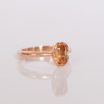 Verlobungsring 14 kt Rotgold mit Gold Topaz