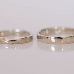 Eheringe 14 kt Weissgold Möbiusband und hochglanz poliert 