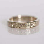 Eheringe 14 kt Weissgold graviert
