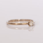 Verlobungsring 14 kt Weissgold mit Diamant 