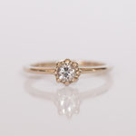Verlobungsring 14 kt Weissgold mit Diamant