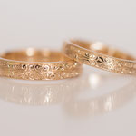 Eheringe 14 kt Rotgold graviert